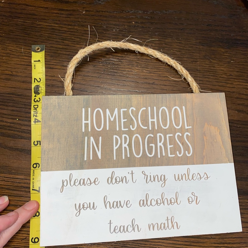 CUSTOM HANDMADE Homeschool In Progress Sign - Picture 8 of 8